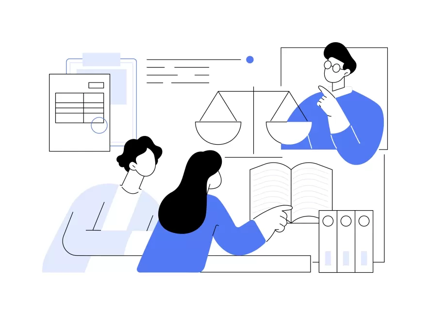 Egy fiatal pár a tartozás elévüléséről egyeztet a Budapesti Békéltető Testület jogászával. 